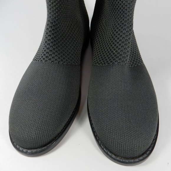 EILEEN FISHER Jude Stretch Knit Socks BOOTIES Boots Size 6.5 Graphite Gray NEW - Picture 6 of 11